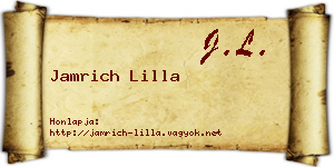 Jamrich Lilla névjegykártya